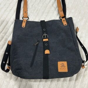 Stylish Black and Tan Women's Backpack